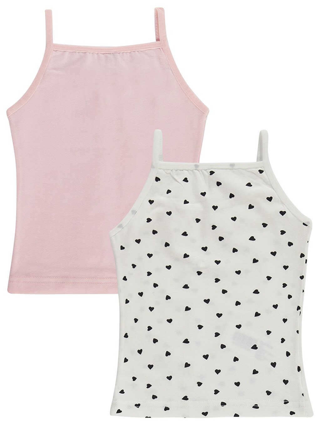 Beyaz Girls Mini Desenli 2-12 Yaş Kız Çocuk 2'li Atlet - Standart-3
