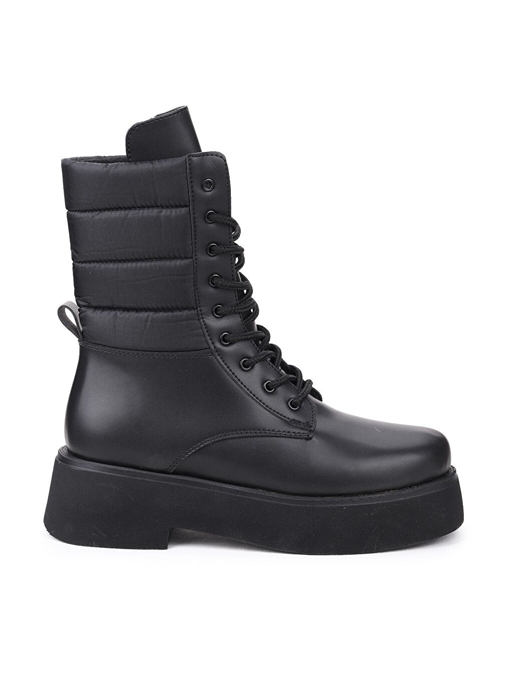 Siyah Cilt Fermuarlı Kadın Bot Ayakkabı Fls 52-454-3