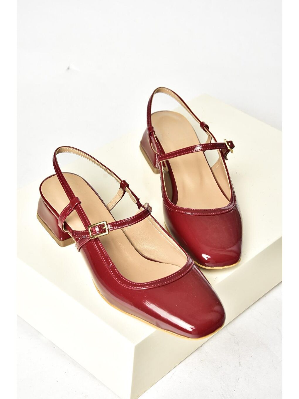 S4725726 Bordo Kadın Babet Ayakkabı-6