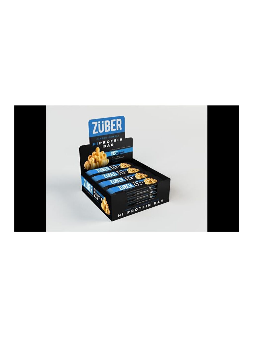 Züber Renksiz Fındık Ezmeli Yüksek Protein Bar 12 X 45 gr - 1