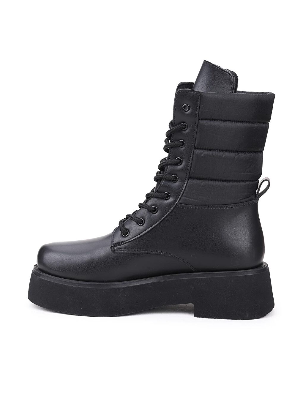 Siyah Cilt Fermuarlı Kadın Bot Ayakkabı Fls 52-454-4