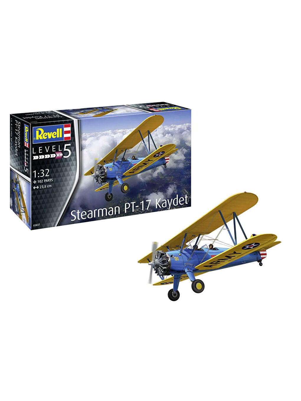 Revell Renksiz Maket Stearman PT-17 Kaydet 03837