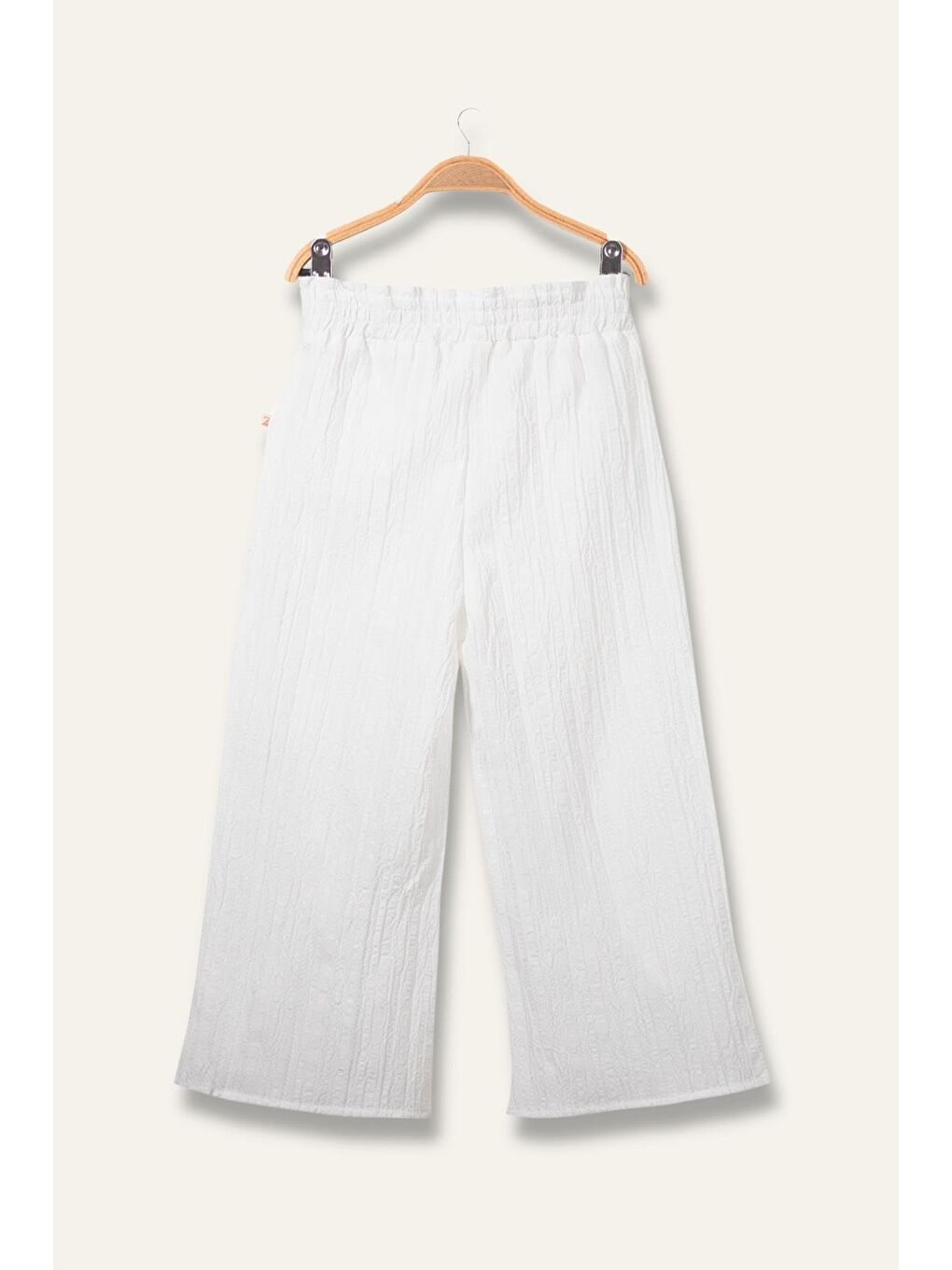 Kız Çocuk Bol Pantolon - Beyaz-1