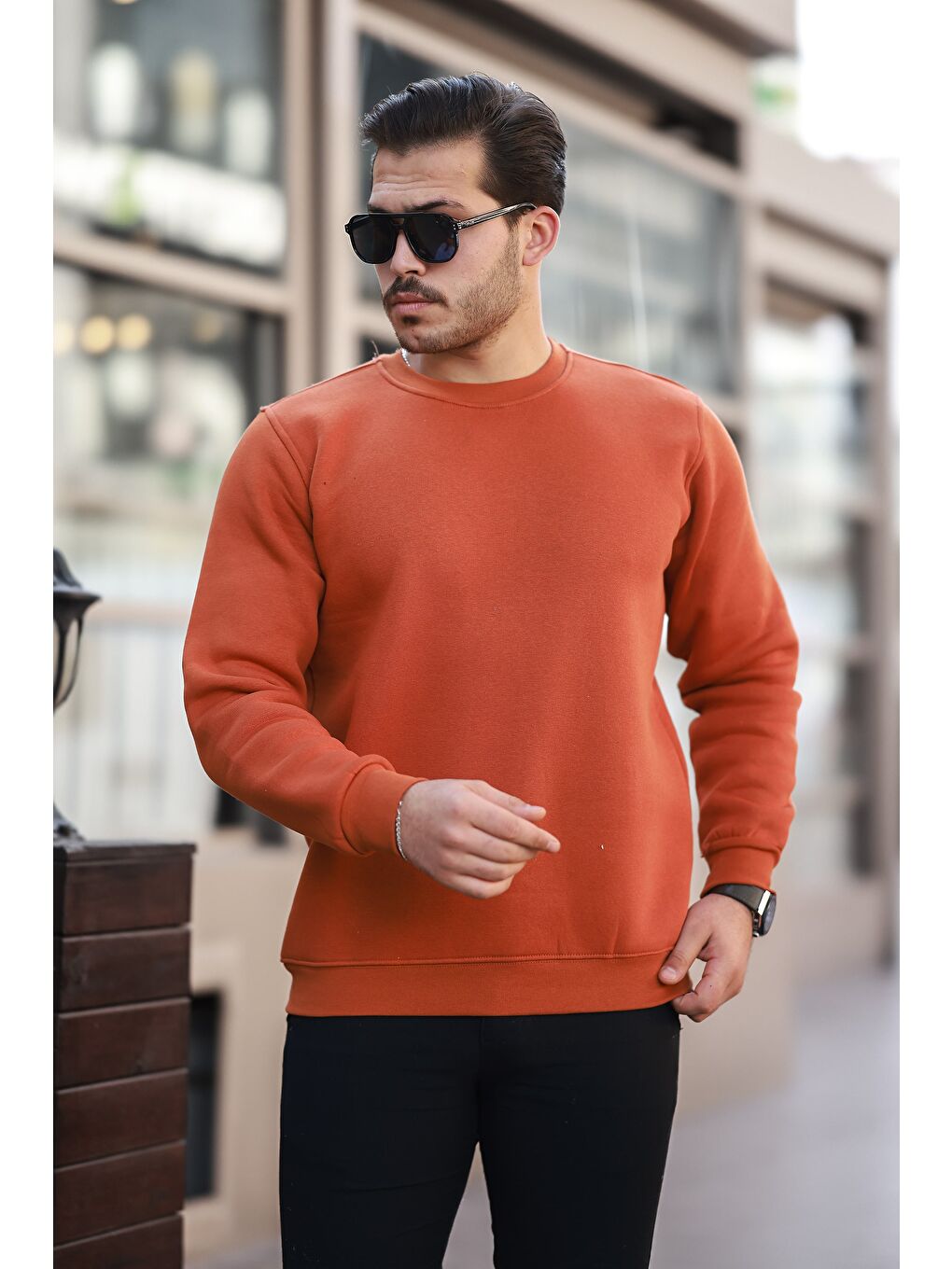 comstar Kahverengi Erkek Oversize Sweatshirt