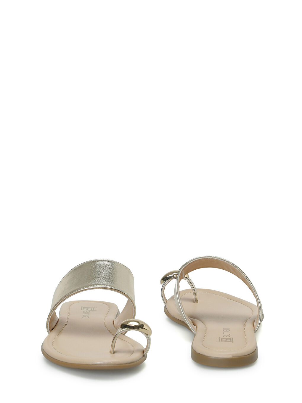 Sarı 26S-377 Altın Kadın Terlik-4