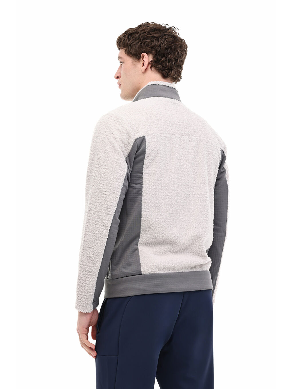 Gri ML MINAS 6LJK-93 5PR GRI Erkek Fermuarlı Sweatshirt-1