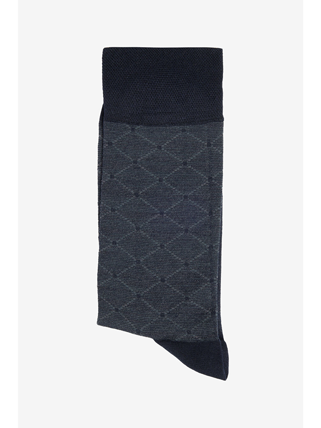Erkek Lacivert Yumuşak Dokulu Desenli Tekli Çorap
