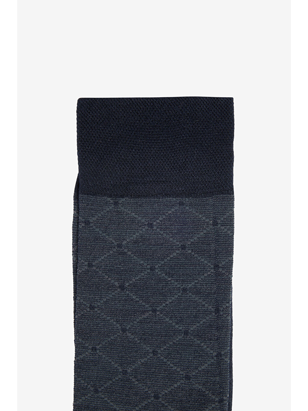 Erkek Lacivert Yumuşak Dokulu Desenli Tekli Çorap-2