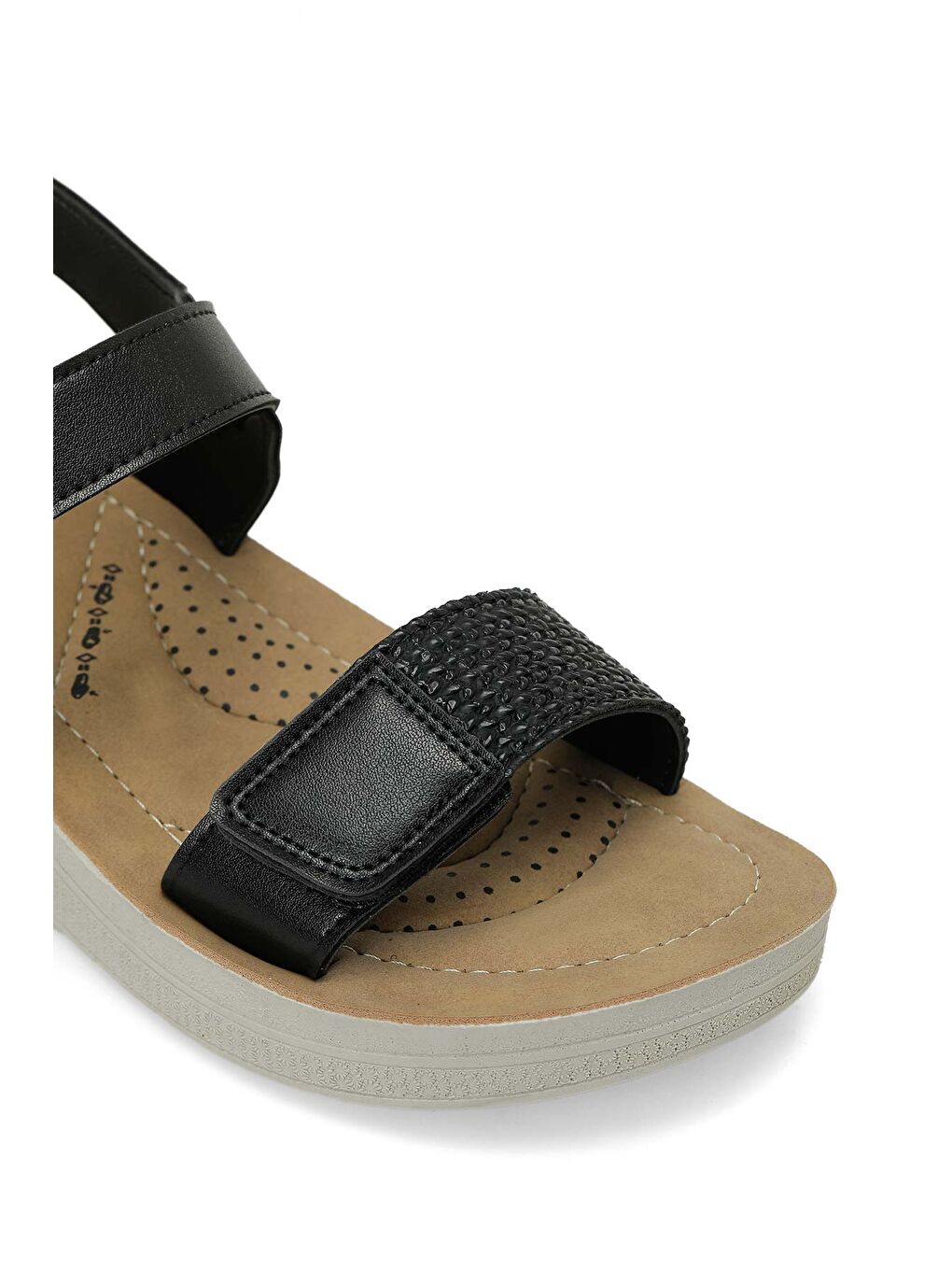 409105.Z Siyah Kadın Comfort Sandalet-6