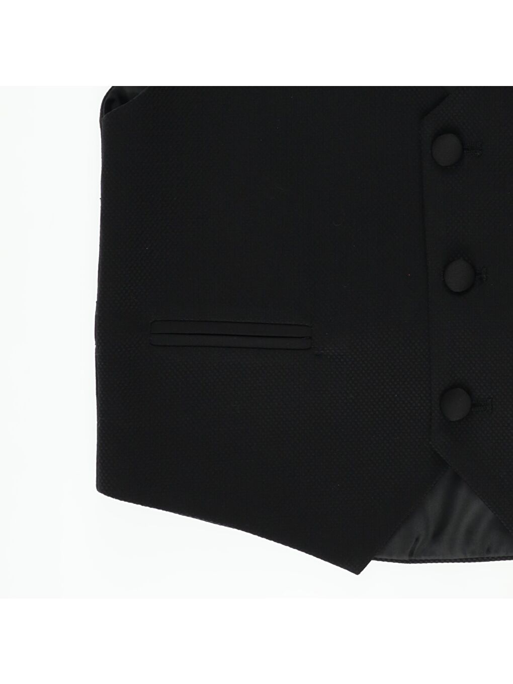 Erkek Çocuk Şal Yaka Yelekli Siyah Smokin Takım-6