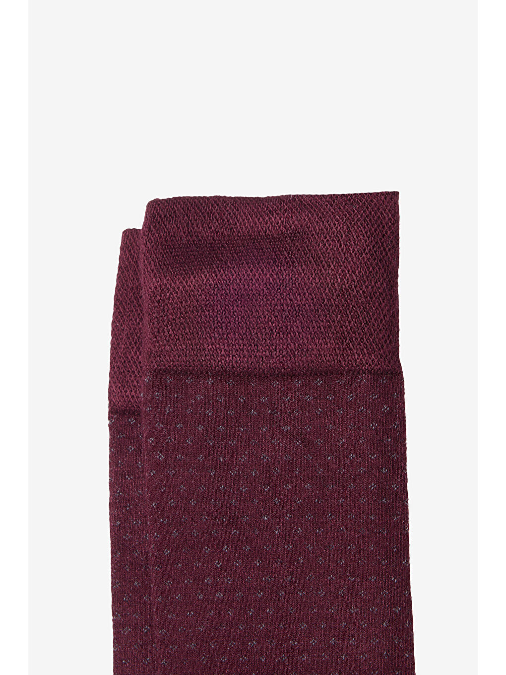Erkek Bordo Yumuşak Dokulu Desenli Tekli Çorap-2