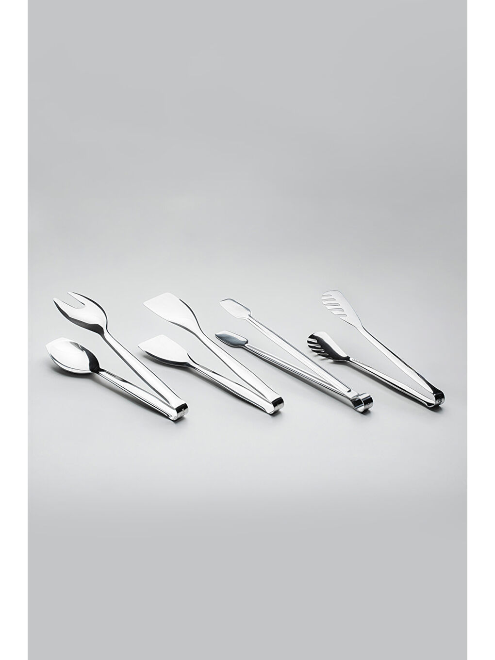 Gri 4 Parça Paslanmaz Çelik Maşa Takımı