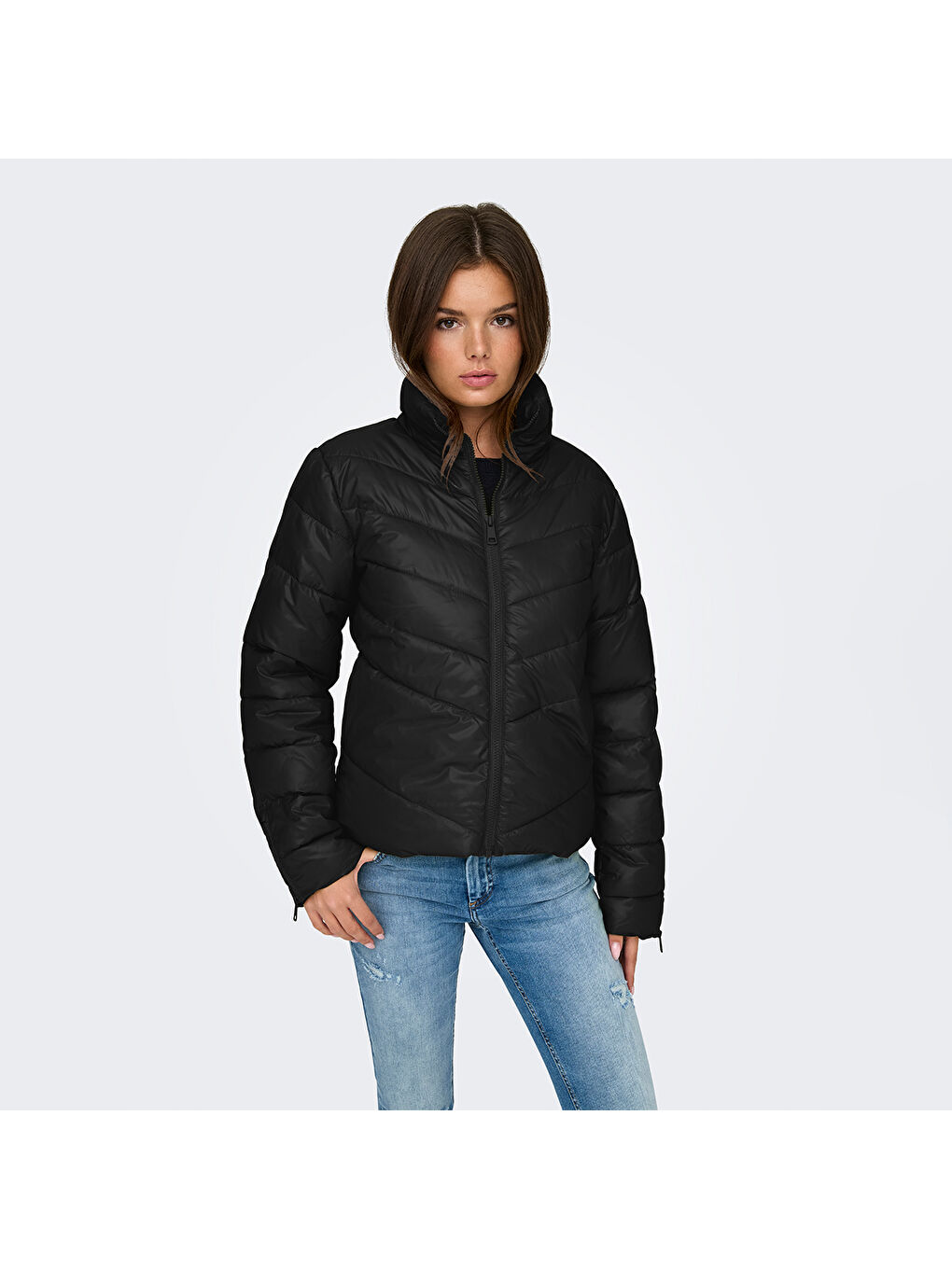 Fiona Life Short Kadın Siyah Dik Yaka Ceket