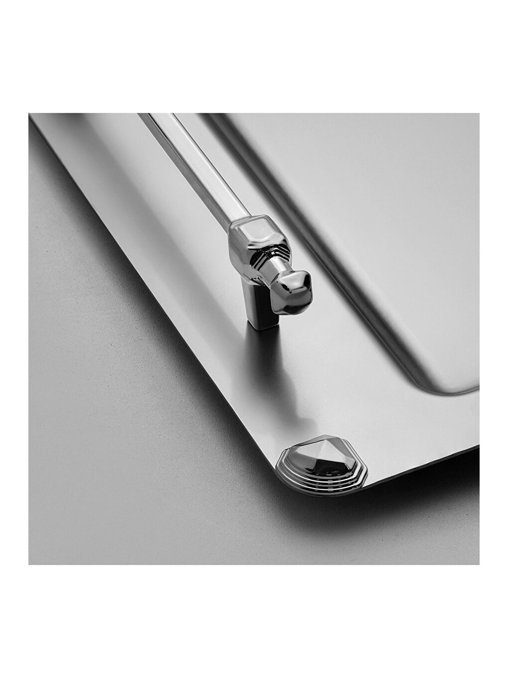 Gri Verona 2'li Saten Çelik Tepsi Seti-6