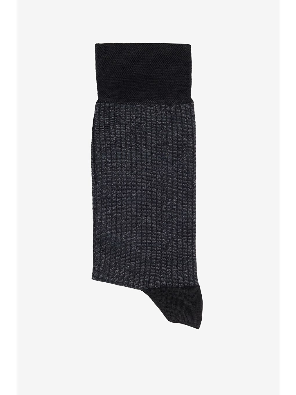 Erkek Siyah Yumuşak Dokulu Desenli Tekli Çorap