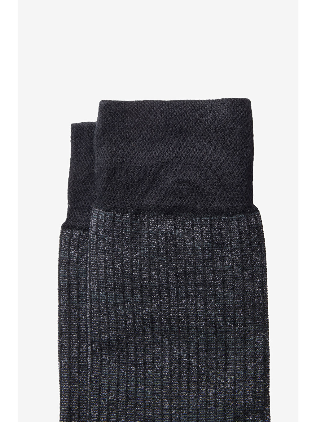 Erkek Siyah Yumuşak Dokulu Desenli Tekli Çorap-2