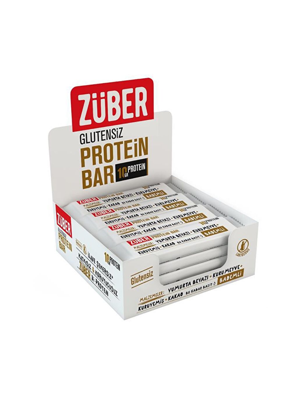 Züber Renksiz Bademli Protein Barı - 35 gr x 12 Adet