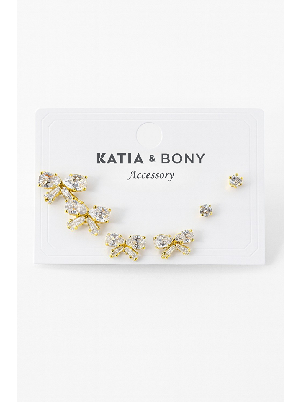 Karışık Taş Detaylı Fiyonk 3'Lü Küpe Seti