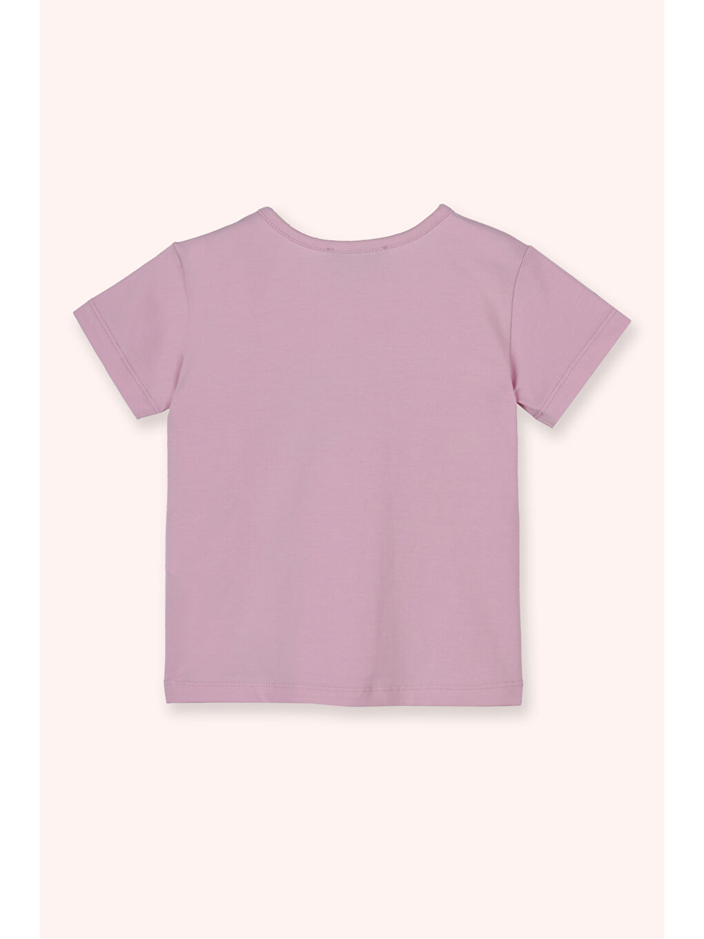 Pembe Kız Çocuk Kısa Kollu T-shirt-1