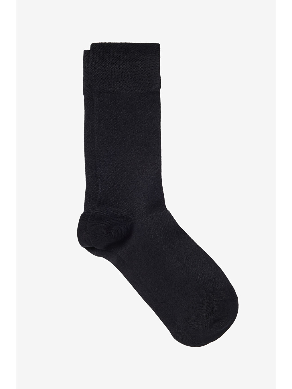 Erkek Siyah Yumuşak Dokulu Desenli Tekli Çorap-1