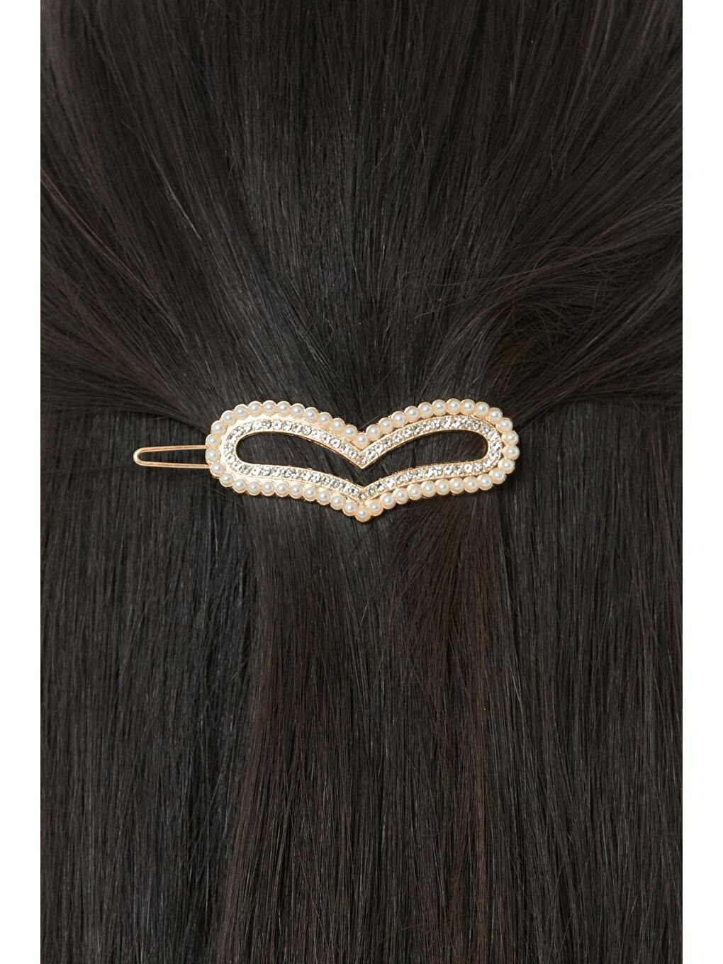 Ekru Taşlı İncili Toka-1