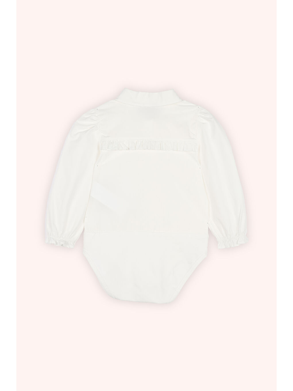 Kız Çocuk Nakış Detaylı Body Gömlek Ekru-1