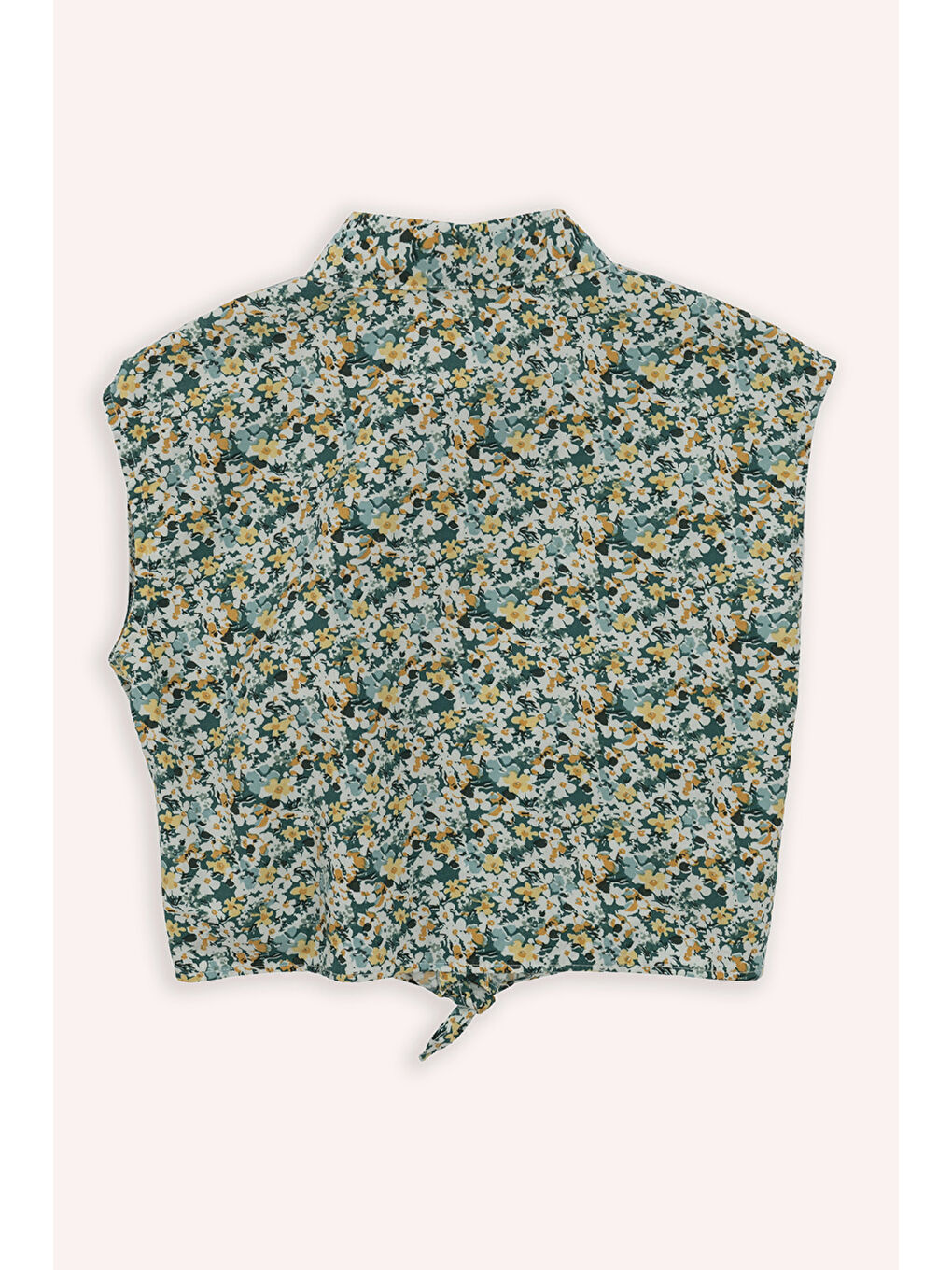 Kız Çocuk Desenli Gömlek Yeşil-2