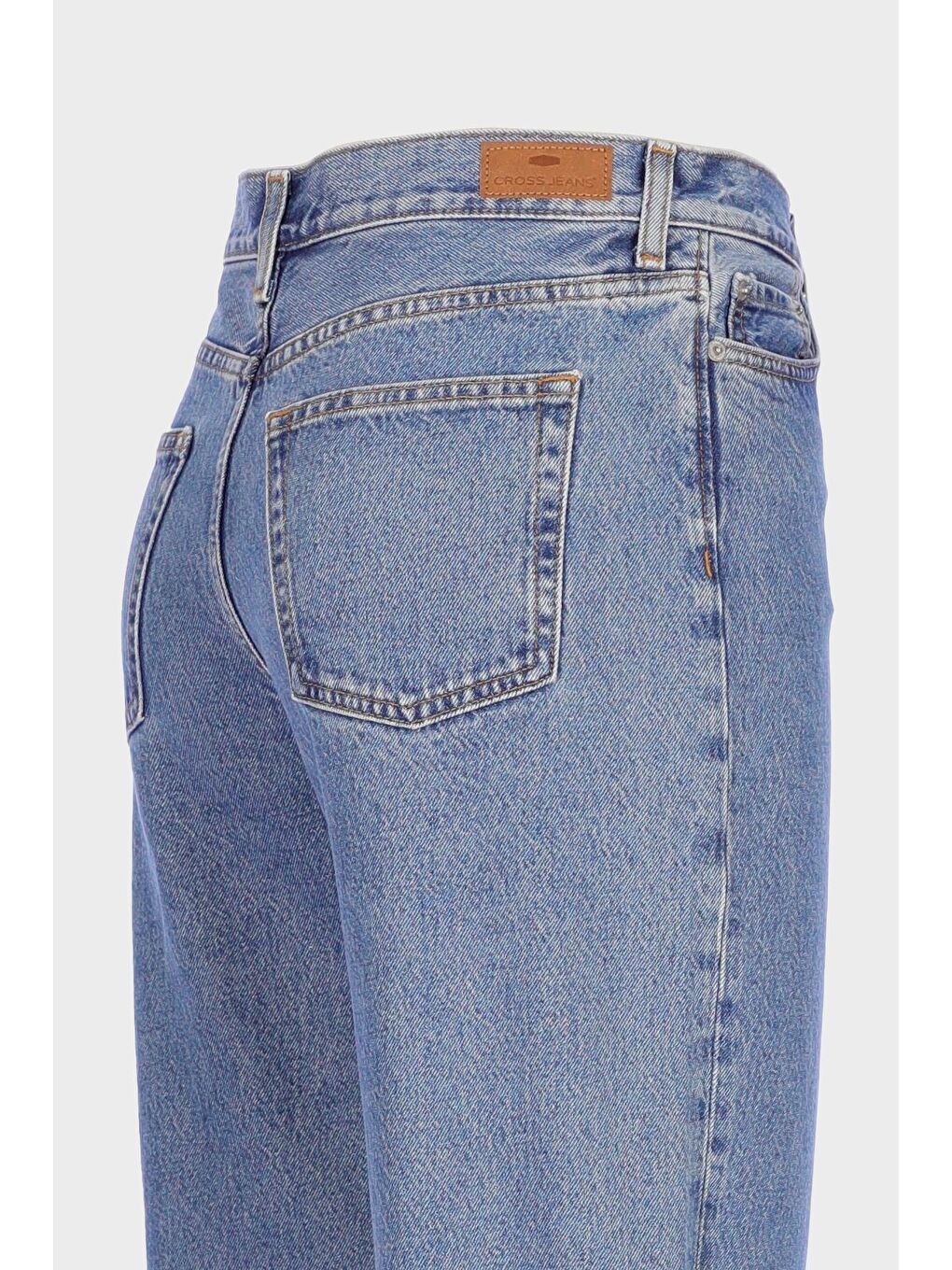 Ariana Açık Mavi Yüksek Bel Patı Fermuarlı Mom Jean Pantolon C 4525-189-2