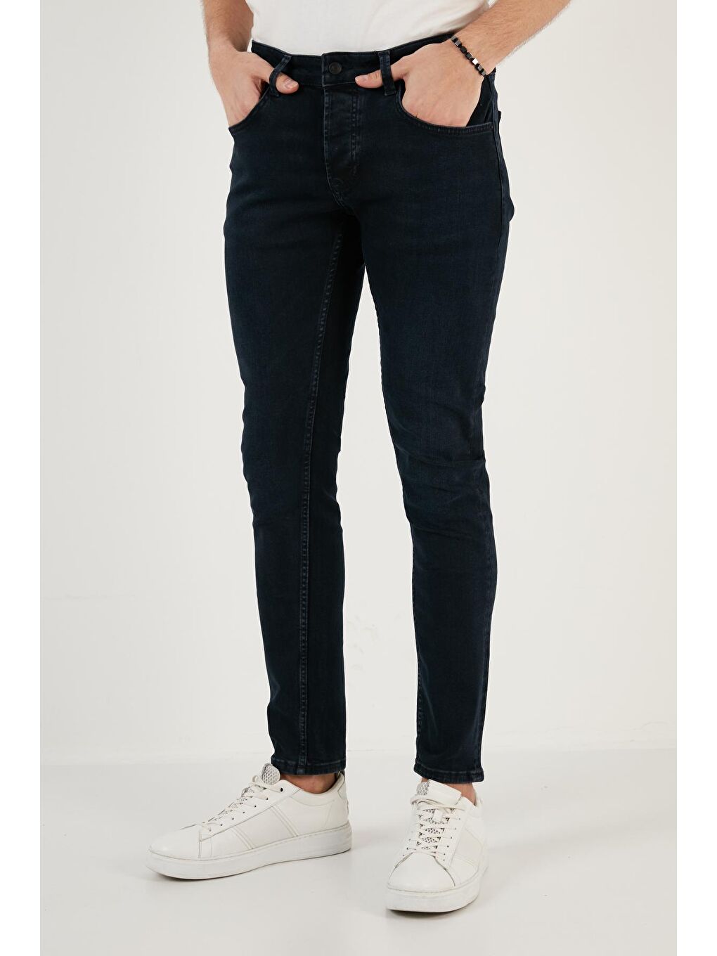 Buratti Lacivert Pamuklu Normal Bel Slim Fit Dar Paça Jeans 1130J59NAPOLI - 1