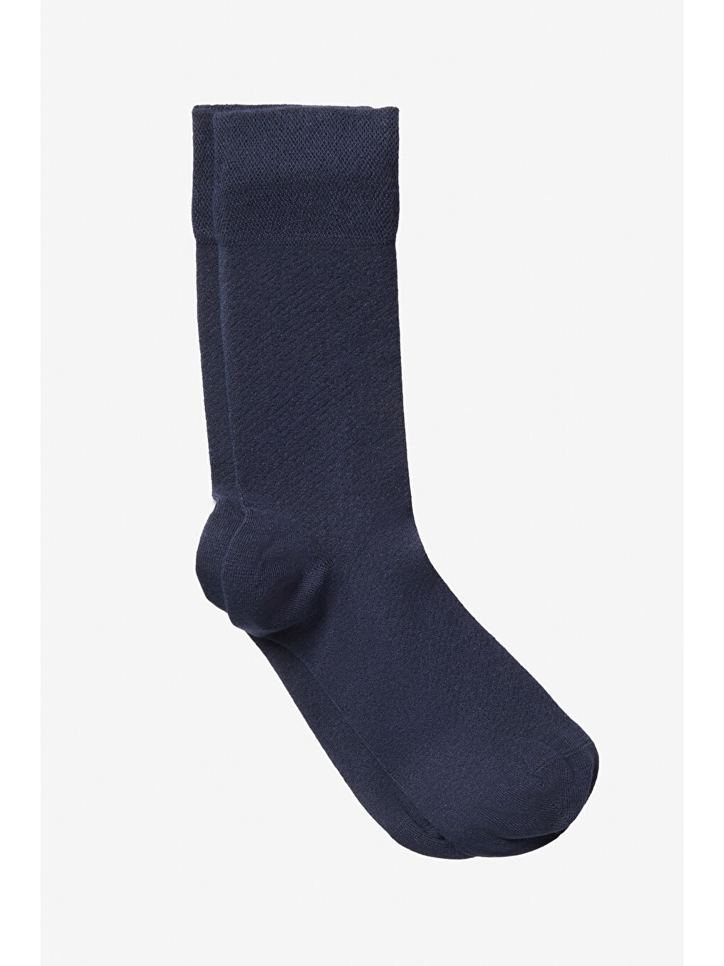 Erkek Lacivert Yumuşak Dokulu Desenli Tekli Soket Çorap-1