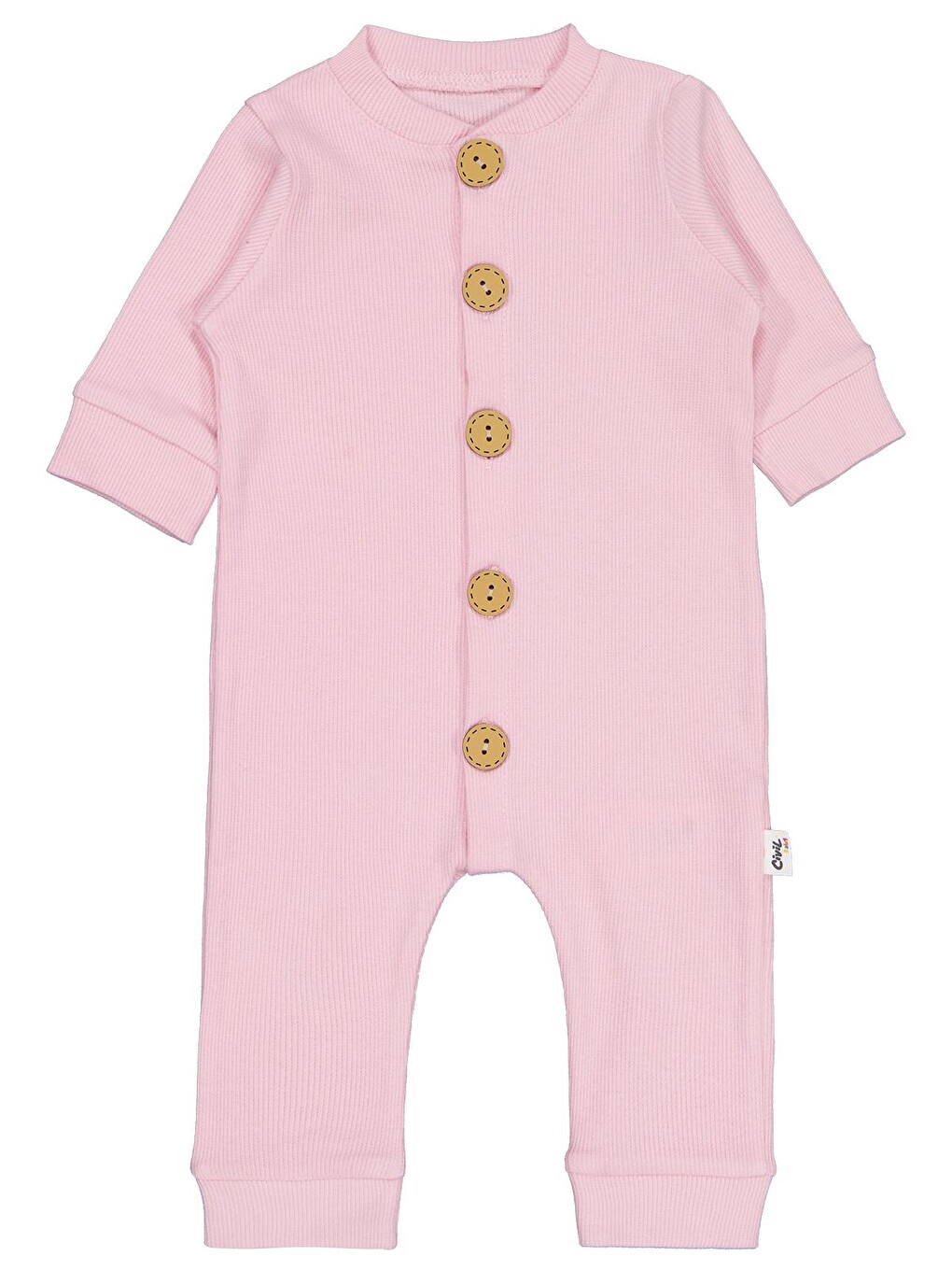 Baby Düz Basic 1-6 Ay Tulum - Pembe