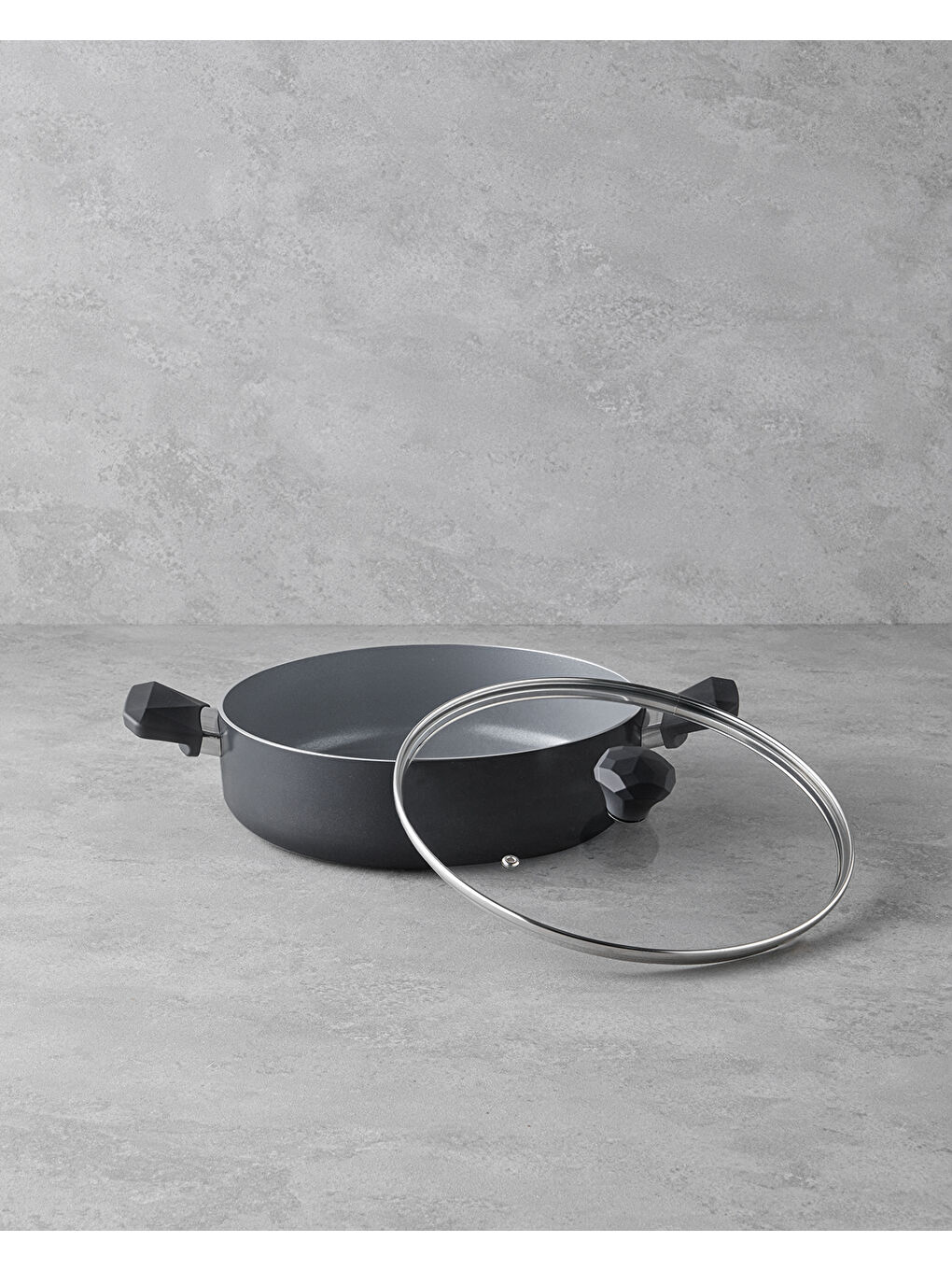 Prego CeraWell Sığ Tencere 26 cm Siyah-1