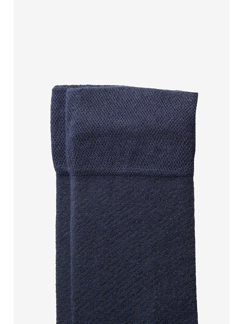 Erkek Lacivert Yumuşak Dokulu Desenli Tekli Soket Çorap-2