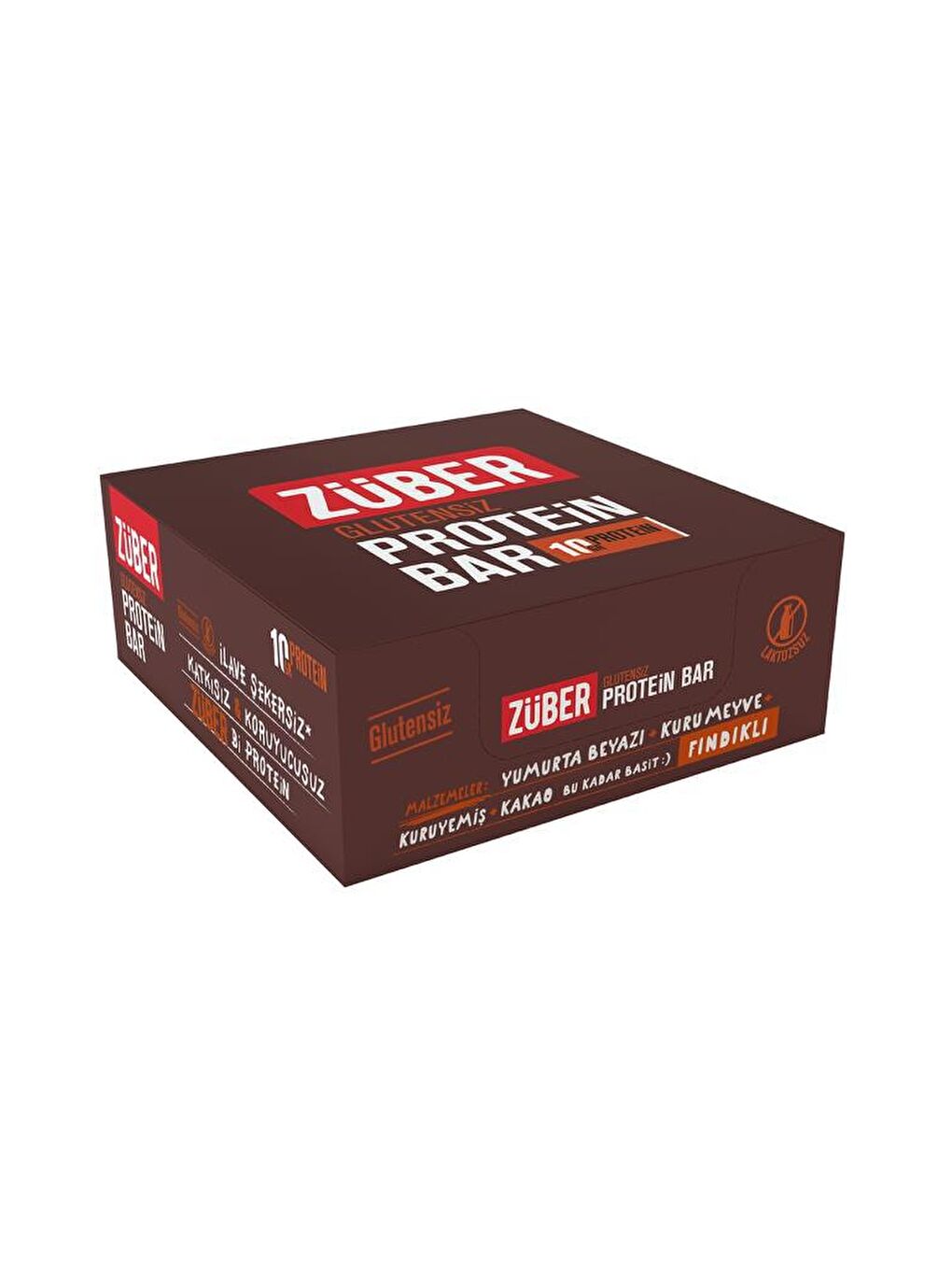 Züber Renksiz Fındıklı Protein Barı - 35 gr x 12 Adet - 1