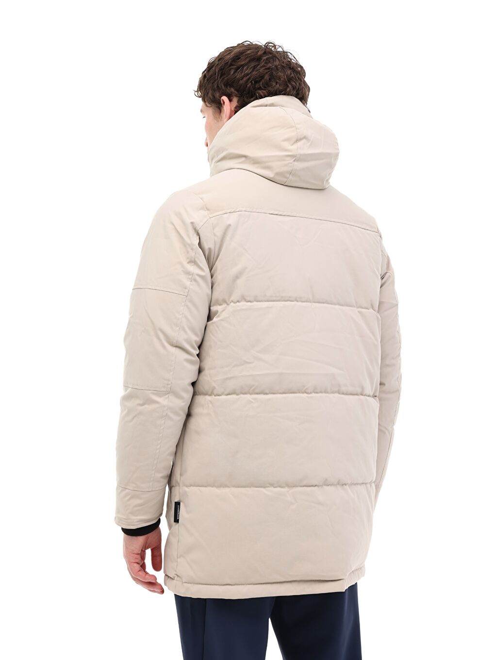 ML ADLERS LONG COAT 5PR Bej Erkek Uzun Şişme Mont-1