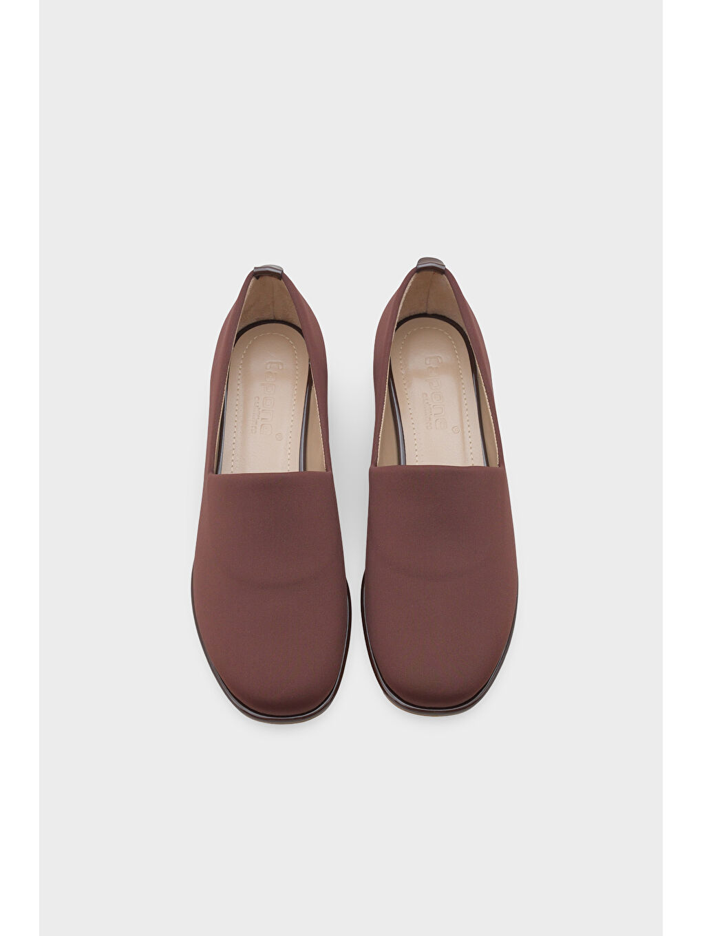 Kahverengi Rosy Streç Kısa Topuklu Konfor Kadın Ayakkabı-2