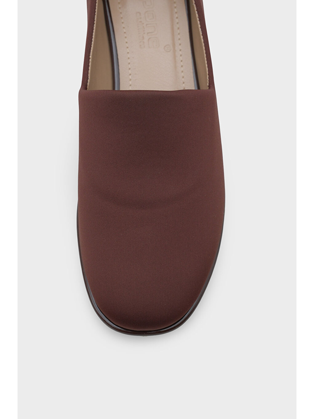 Kahverengi Rosy Streç Kısa Topuklu Konfor Kadın Ayakkabı-4