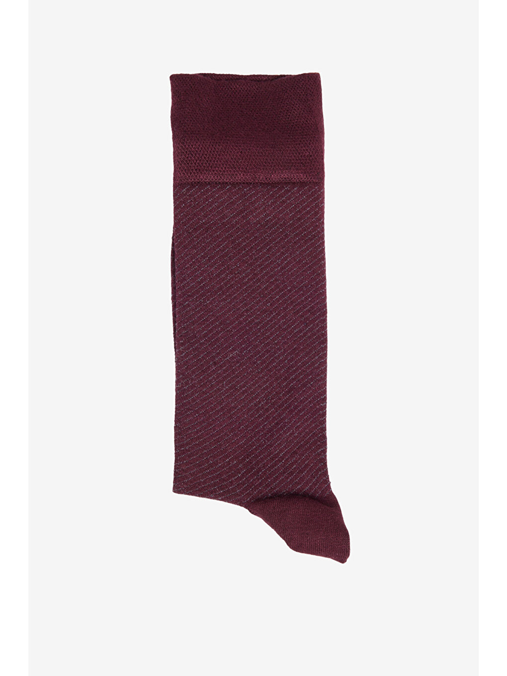 Erkek Bordo Yumuşak Dokulu Desenli Tekli Çorap