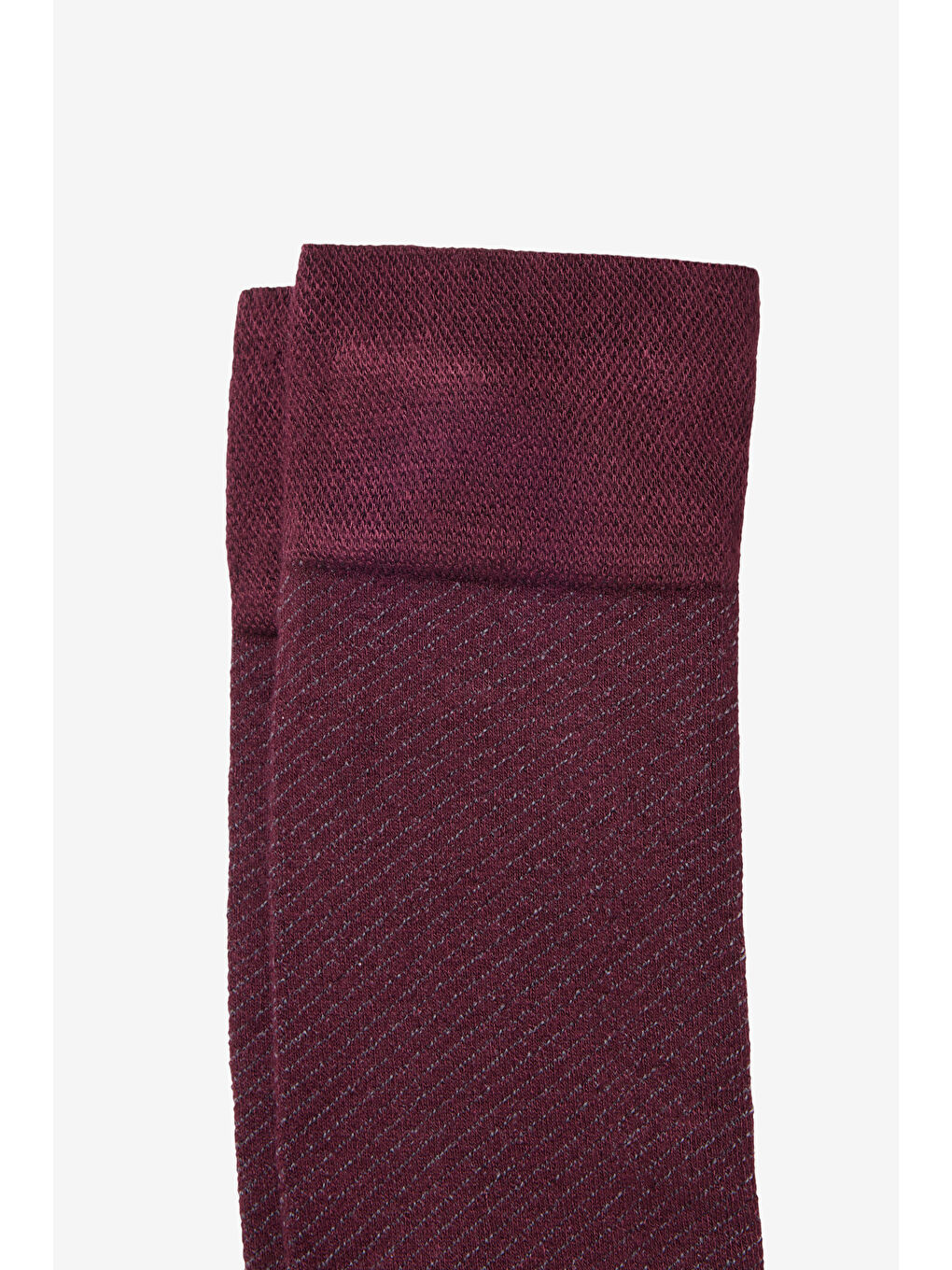 Erkek Bordo Yumuşak Dokulu Desenli Tekli Çorap-2
