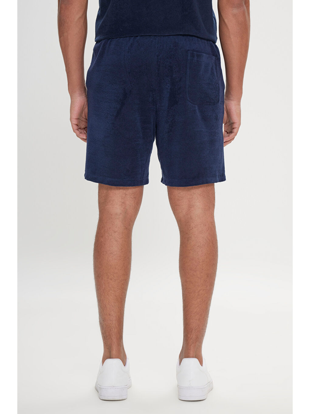 Erkek Lacivert Standart Fit Normal Kesim Havlu Şort-4