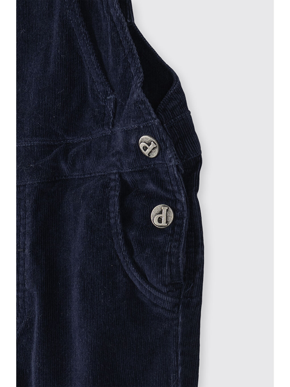 Erkek Bebek Kadife Lacivert Salopet-1