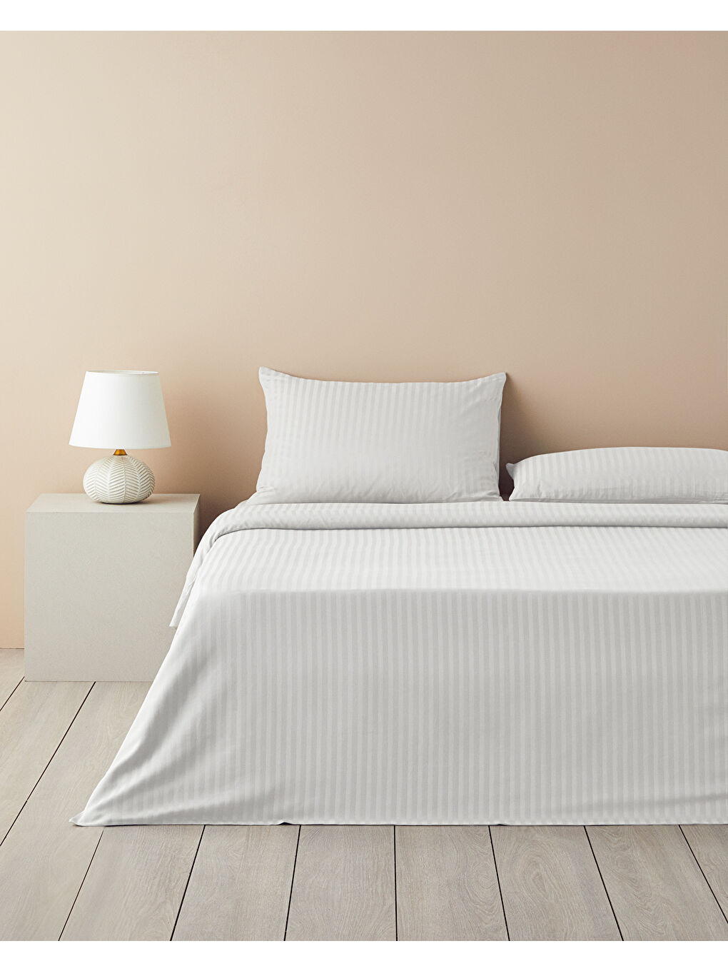 Crystal İpeksi Twill Tek Kişilik Nevresim Takımı 160x220 cm Beyaz-1