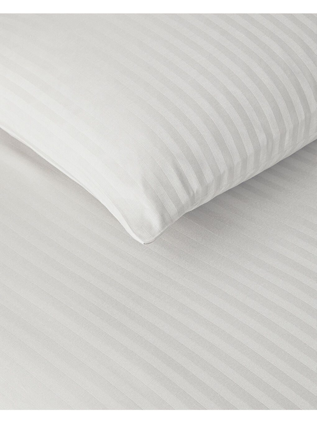 Crystal İpeksi Twill Tek Kişilik Nevresim Takımı 160x220 cm Beyaz-4