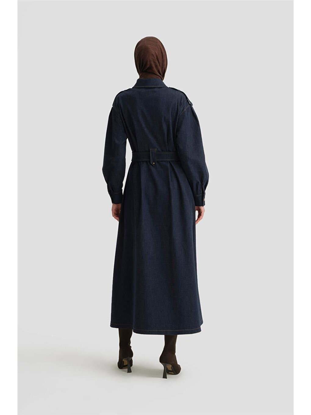 Denim Elbise 24K9902 Lacivert-4