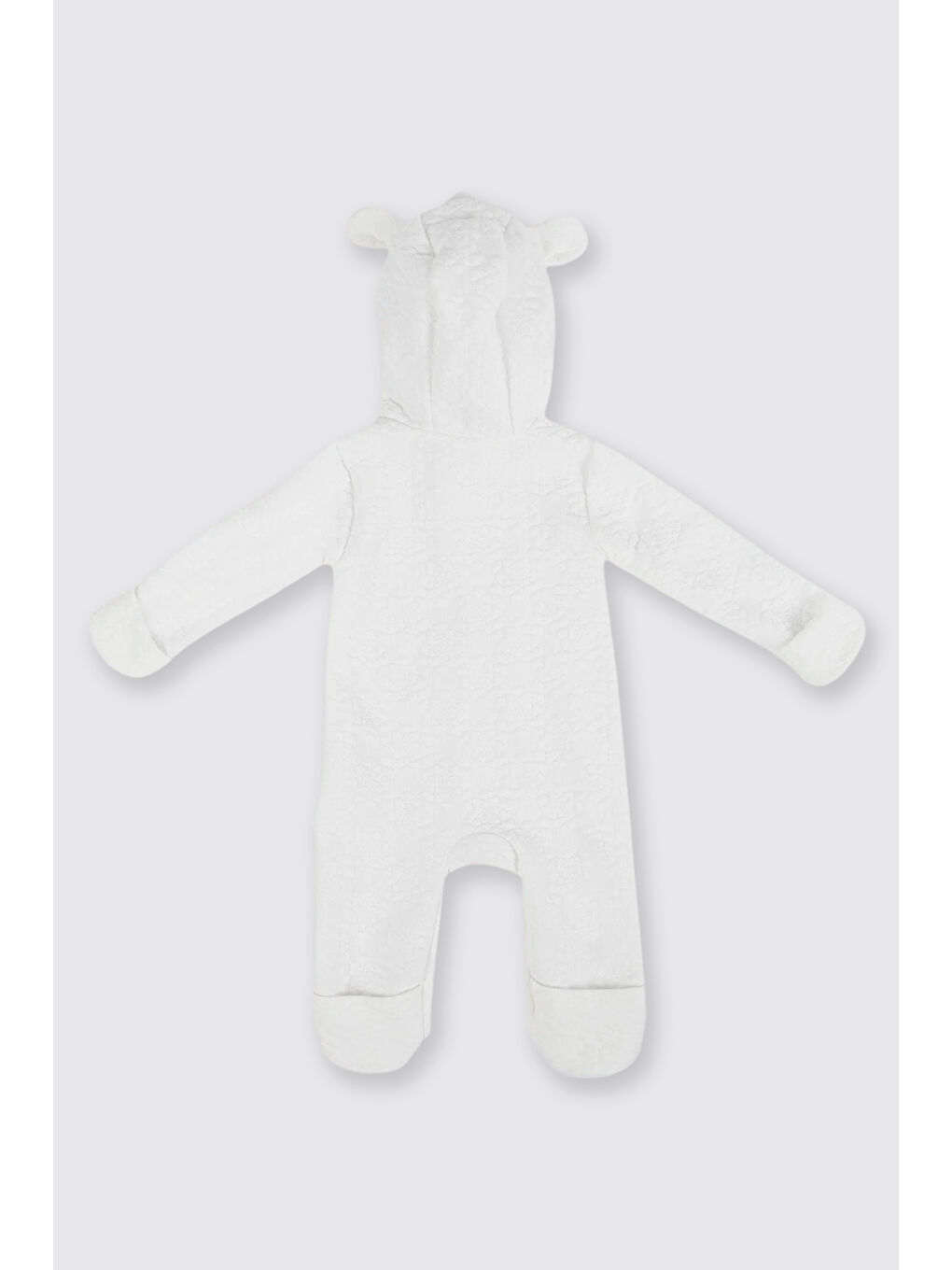 Yenidoğan Patikli Fermuarlı Beyaz Tulum-1