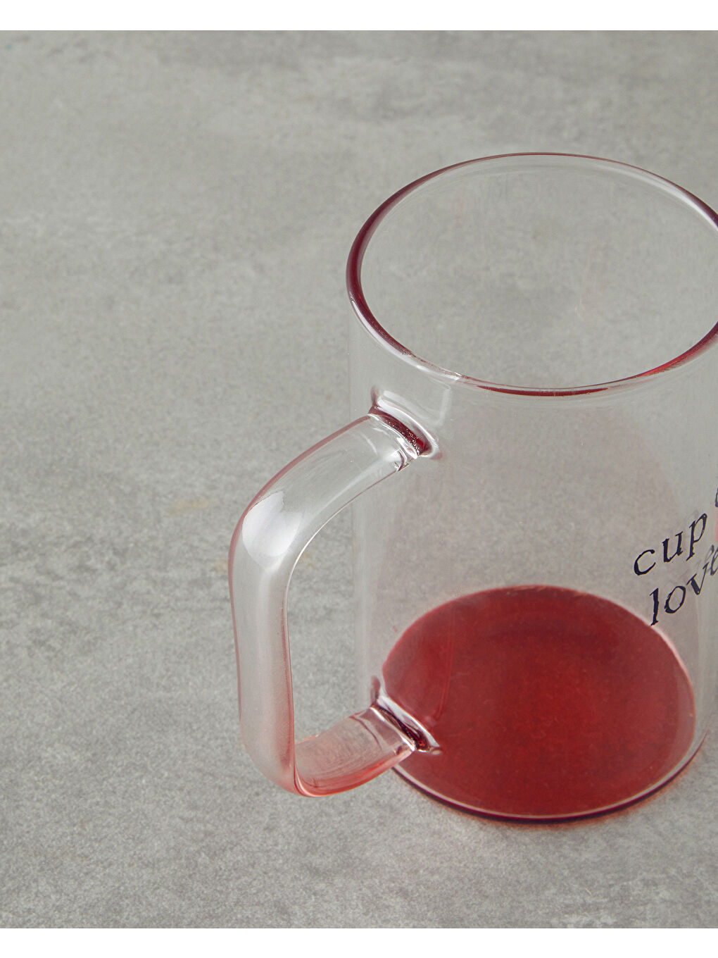 Cup Of Love Cam Kupa 270 ml Kırmızı-2