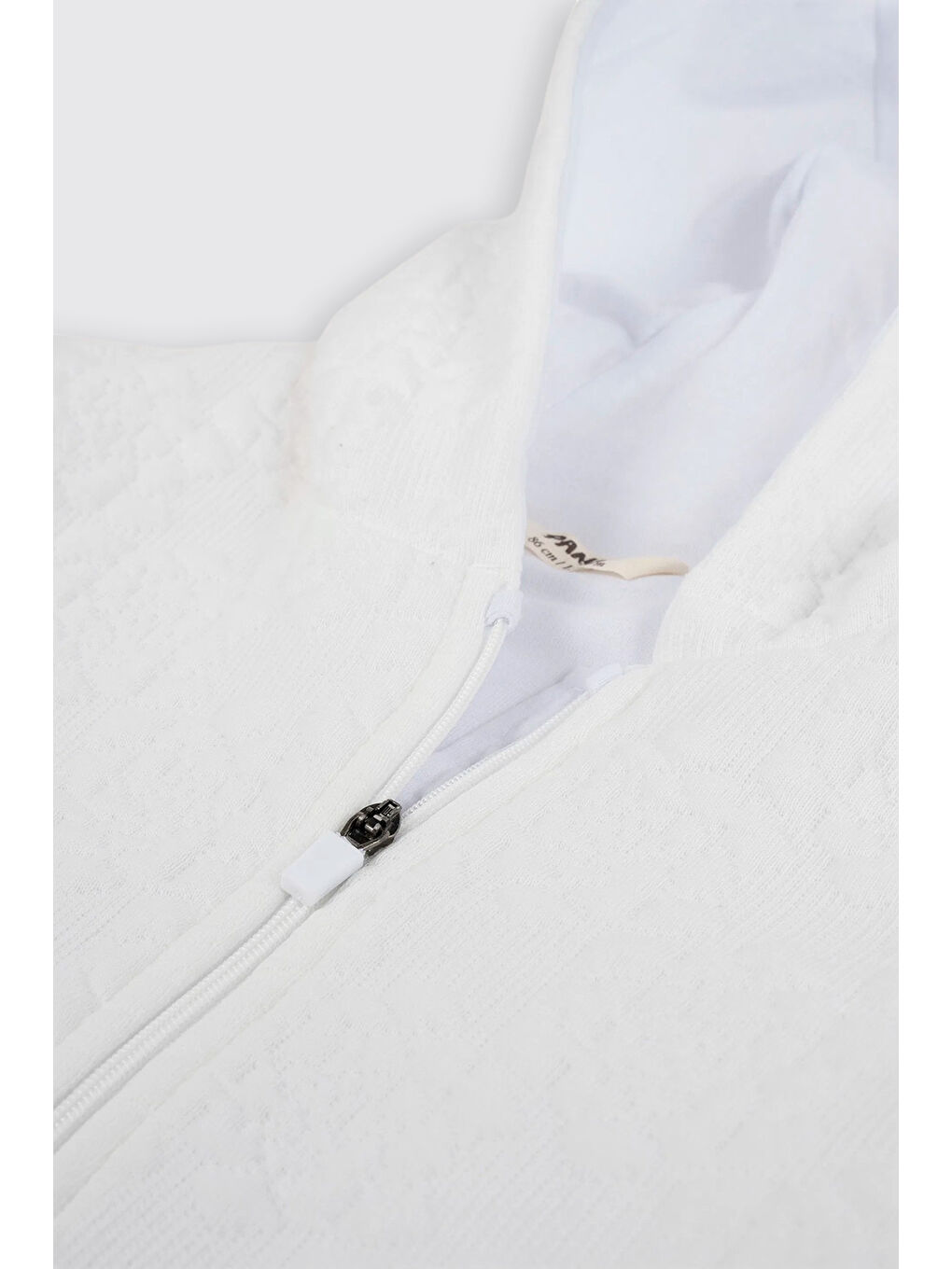 Yenidoğan Patikli Fermuarlı Beyaz Tulum-2