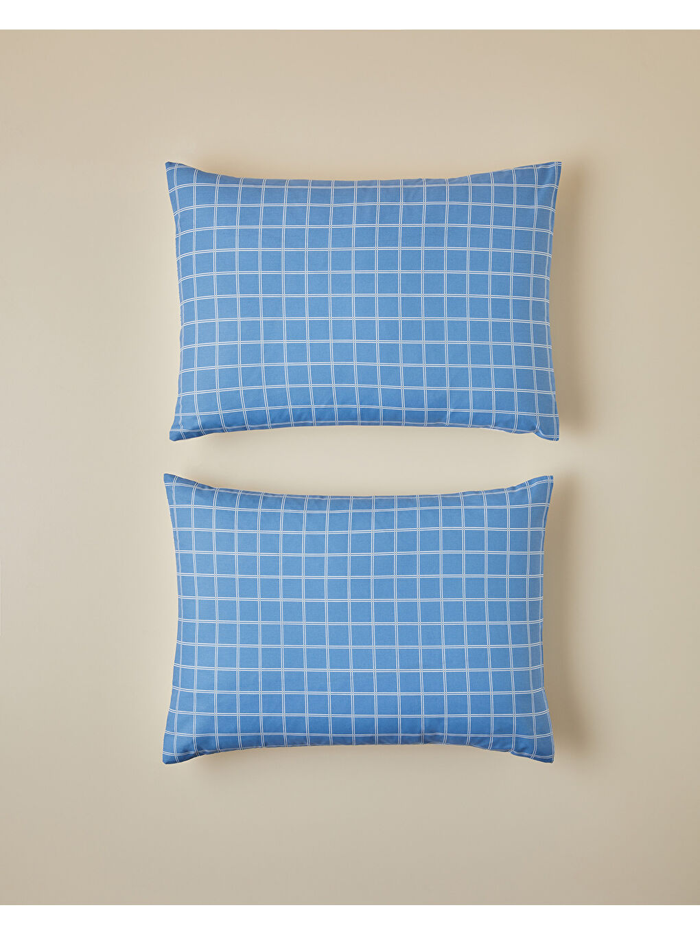 Plaid Zone Pamuklu 2'li Yastık Kılıfı 50x70 cm Mavi