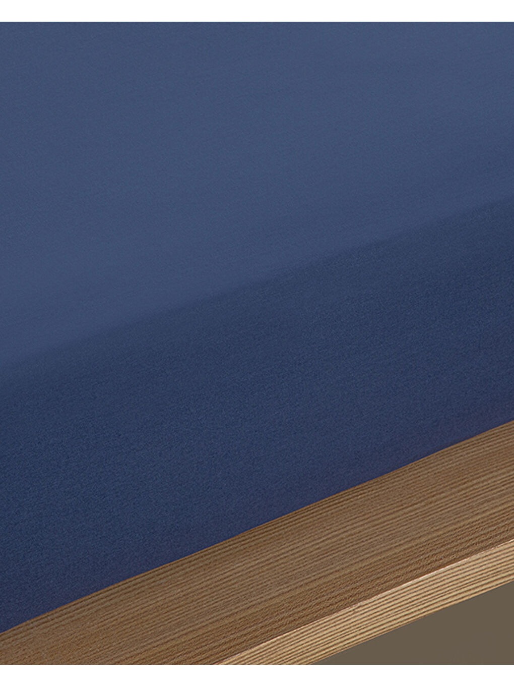 Düz Pamuklu King Size Lastikli Çarşaf Gece Mavisi-1