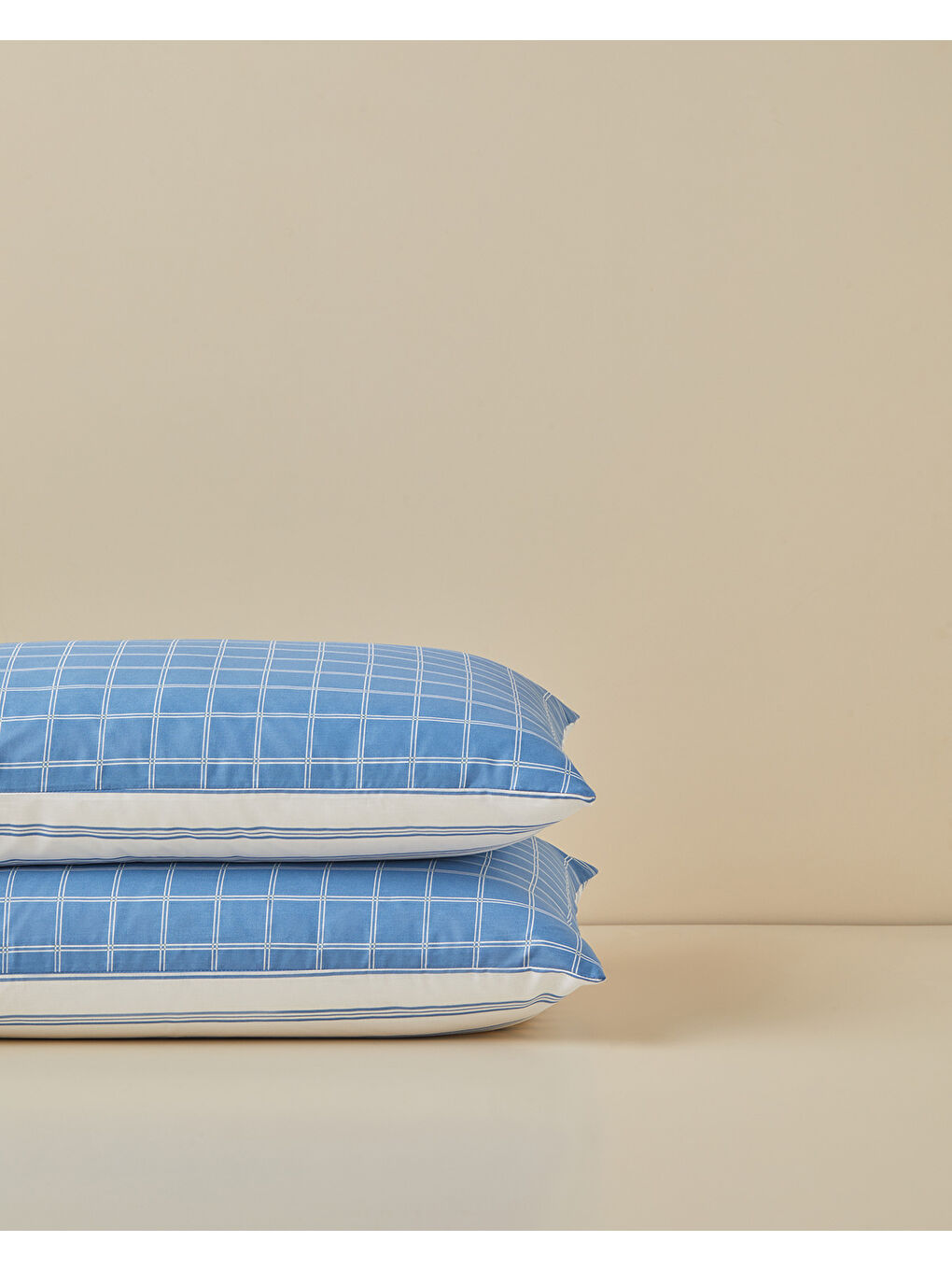 Plaid Zone Pamuklu 2'li Yastık Kılıfı 50x70 cm Mavi-2
